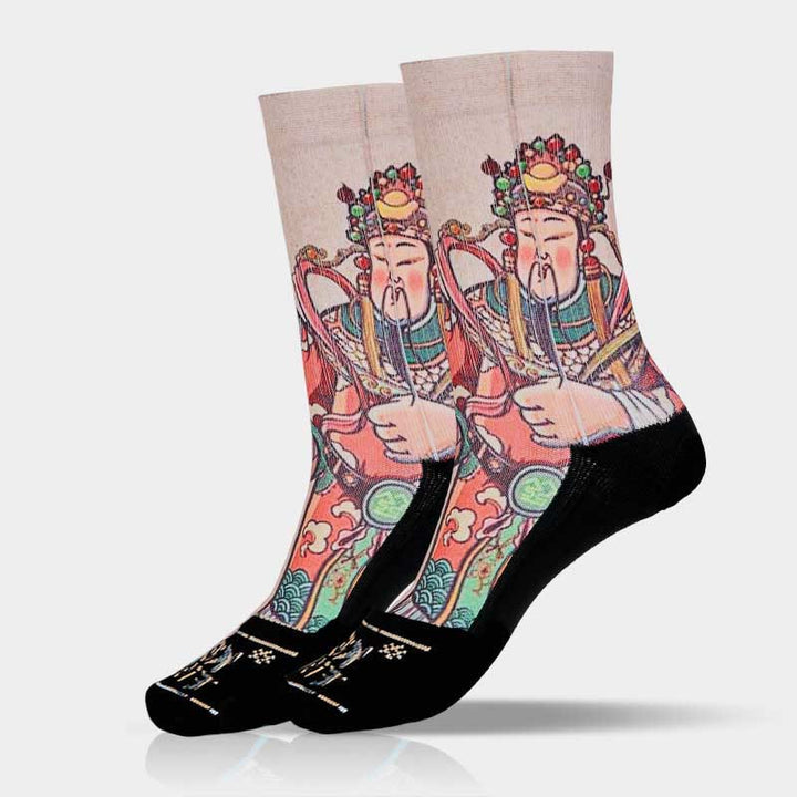 Buddha Stones, swobodny bóg bogactwa, uchwyt Ruyi, mikro skarpetki męskie i damskie unisex - image 15
