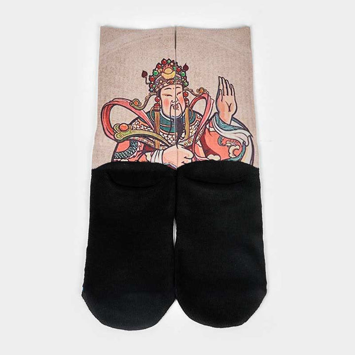 Buddha Stones, swobodny bóg bogactwa, uchwyt Ruyi, mikro skarpetki męskie i damskie unisex - image 11