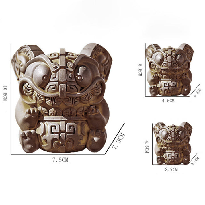 Buddha Stones ręcznie robione, złoto, połykająca bestia, proszek żelaza, odlew z żywicy, dekoracja domu - image 16