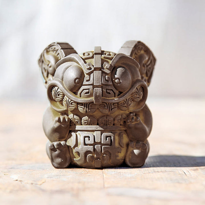 Buddha Stones ręcznie robione, złoto, połykająca bestia, proszek żelaza, odlew z żywicy, dekoracja domu - image 10