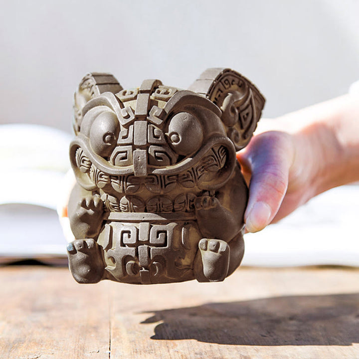 Buddha Stones ręcznie robione, złoto, połykająca bestia, proszek żelaza, odlew z żywicy, dekoracja domu - image 9