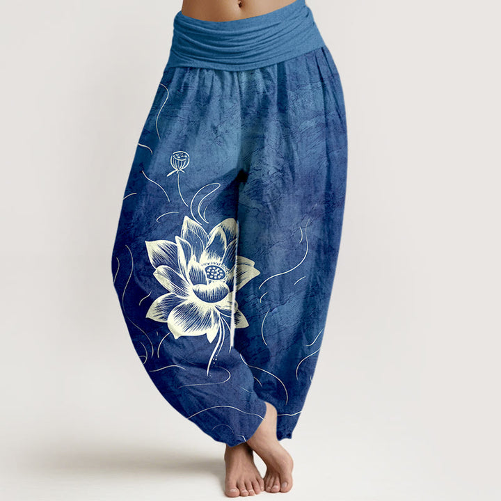 Spodnie Buddha Stones z czystej bawełny - RoyalBlue - US16, UK/AU20, EU48 (3XL) - image 5