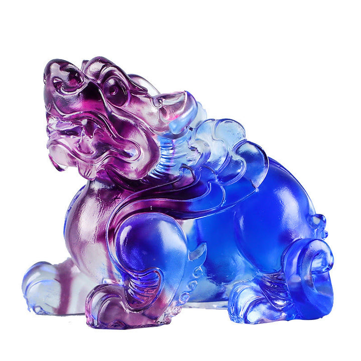 Buddha Stones Liuli Kryształ PiXiu Bogactwo Szczęście Dekoracja Domu - image 6