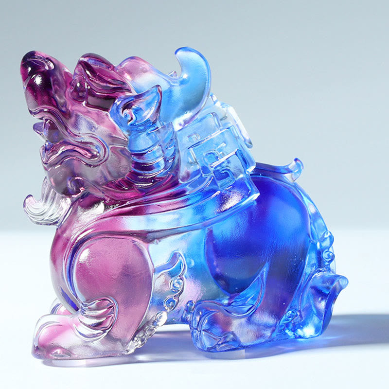 Buddha Stones Liuli Kryształ PiXiu Bogactwo Szczęście Dekoracja Domu - image 2