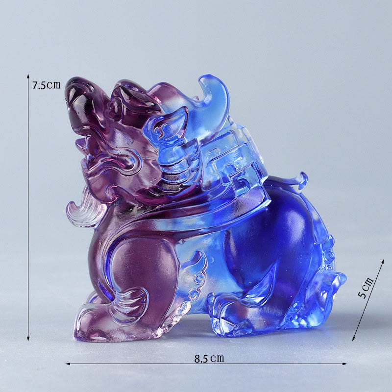 Buddha Stones Liuli Kryształ PiXiu Bogactwo Szczęście Dekoracja Domu - image 3