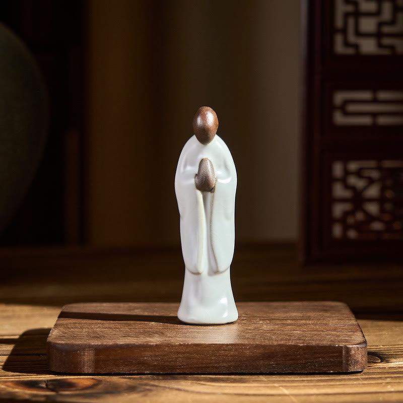 Buddha Stones, Medytacja, Mnich, Ceramiczna Figurka, Spokój, Dekoracja Domu - image 3