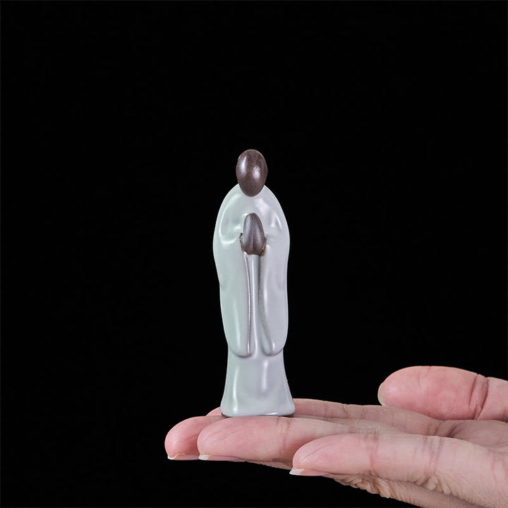 Buddha Stones, Medytacja, Mnich, Ceramiczna Figurka, Spokój, Dekoracja Domu - image 6