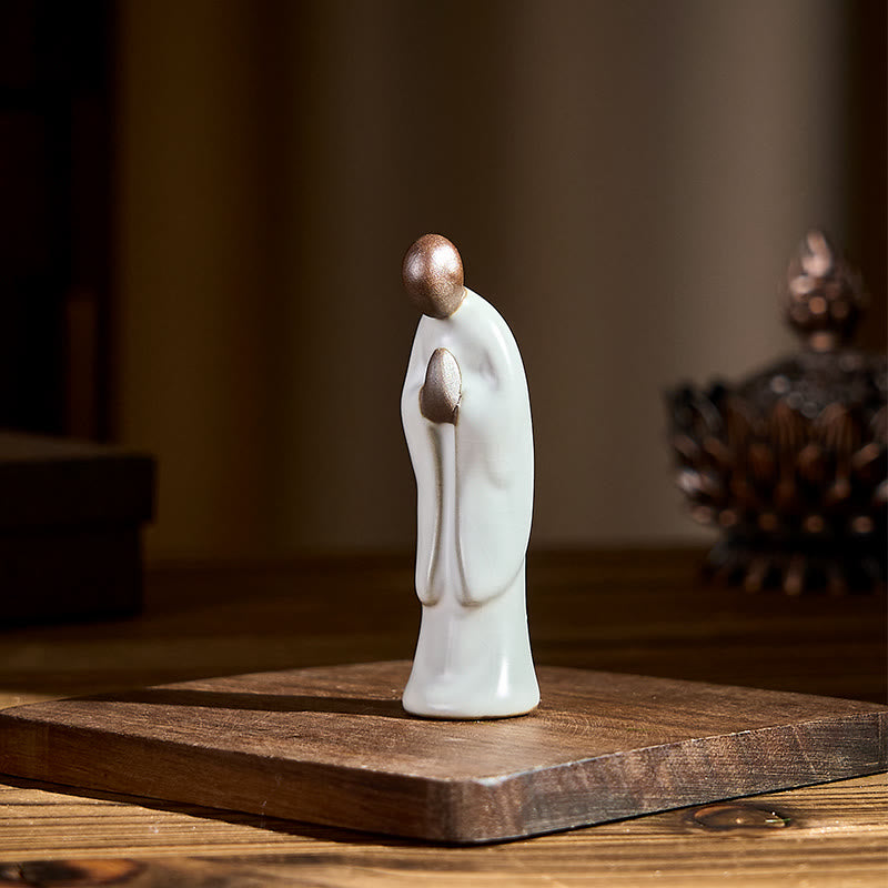 Buddha Stones, Medytacja, Mnich, Ceramiczna Figurka, Spokój, Dekoracja Domu - image 4