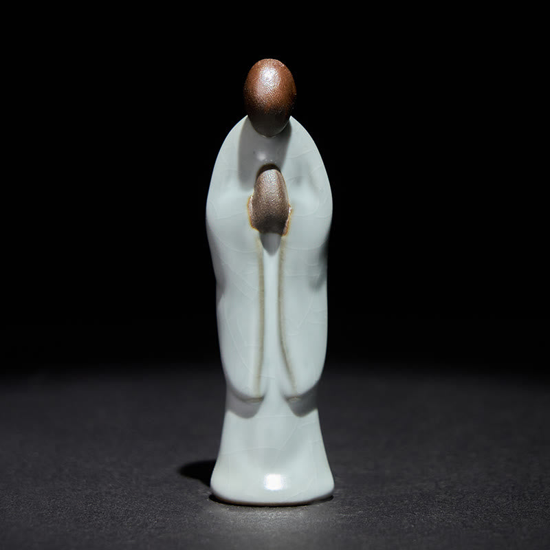 Buddha Stones, Medytacja, Mnich, Ceramiczna Figurka, Spokój, Dekoracja Domu - image 1