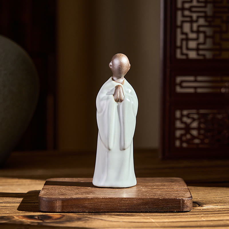 Buddha Stones, Medytacja, Mnich, Ceramiczna Figurka, Spokój, Dekoracja Domu - image 11