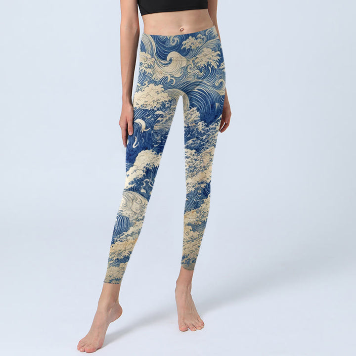 Damskie legginsy do jogi z nadrukiem w Buddha Stones - image 5