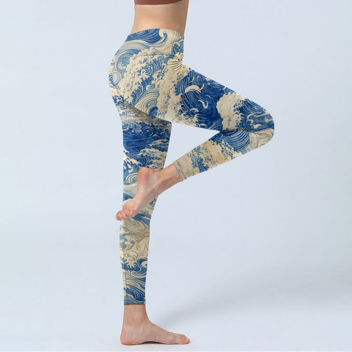 Damskie legginsy do jogi z nadrukiem w Buddha Stones - image 4