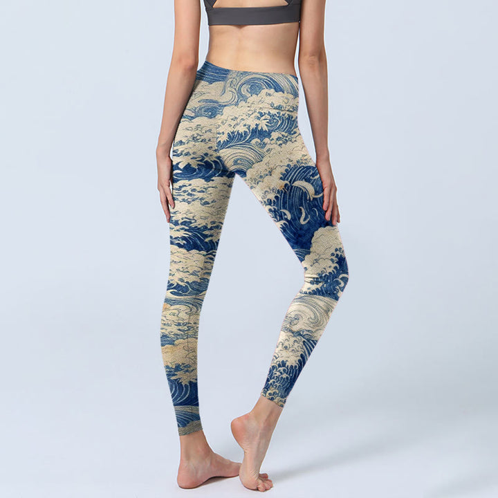 Damskie legginsy do jogi z nadrukiem w Buddha Stones - image 3