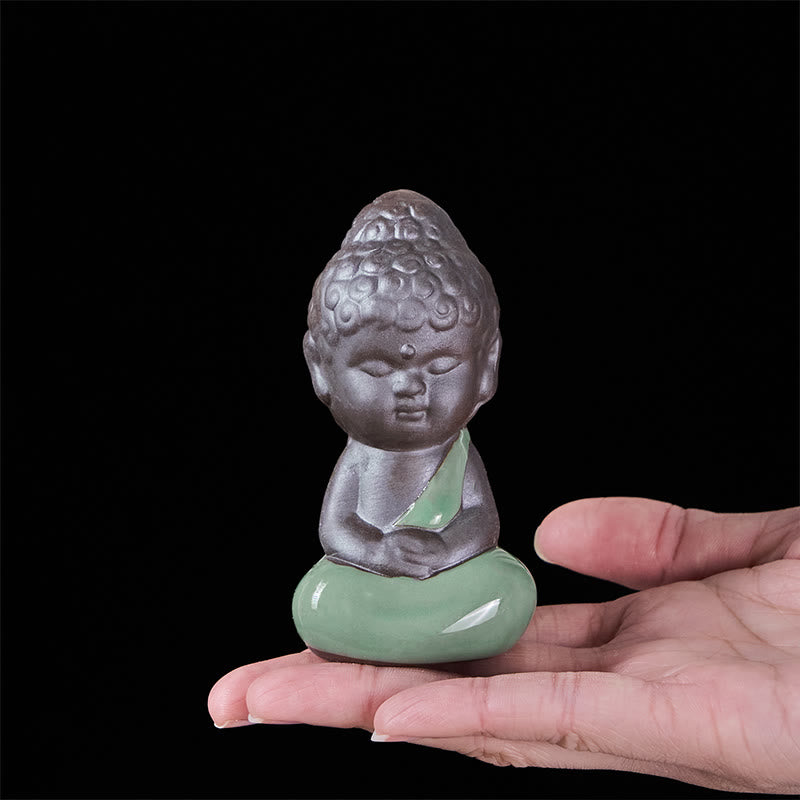 Buddha Stones, modlitwa, medytacja, odpoczywający mnich, ceramiczna figurka, spokój, dekoracja domu - image 27