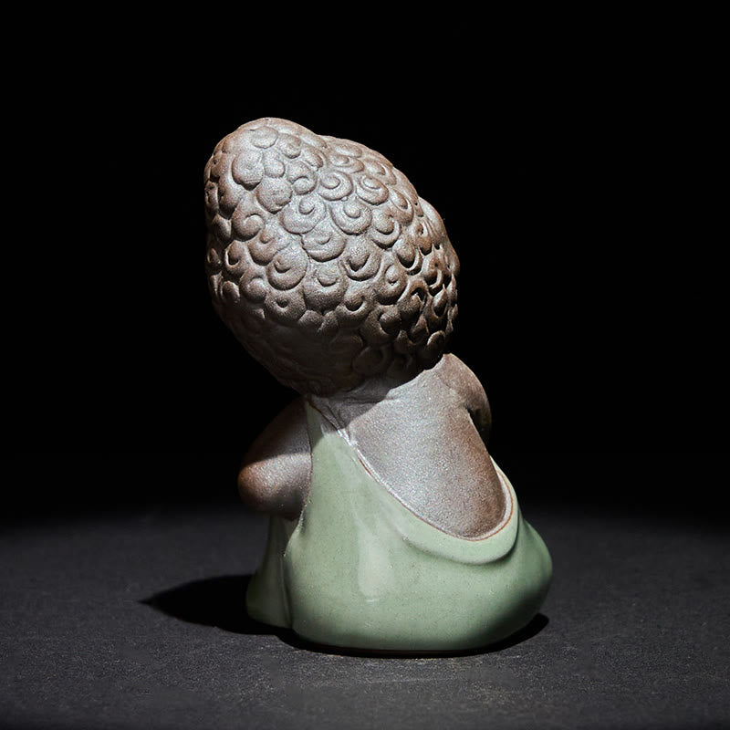 Buddha Stones, modlitwa, medytacja, odpoczywający mnich, ceramiczna figurka, spokój, dekoracja domu - image 34