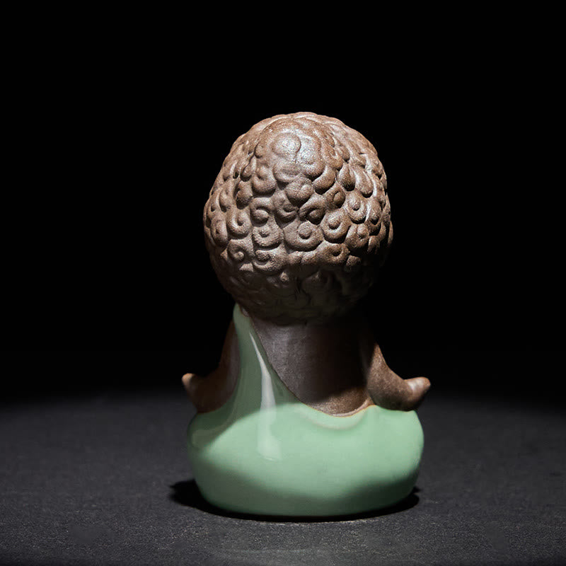 Buddha Stones, modlitwa, medytacja, odpoczywający mnich, ceramiczna figurka, spokój, dekoracja domu - image 12