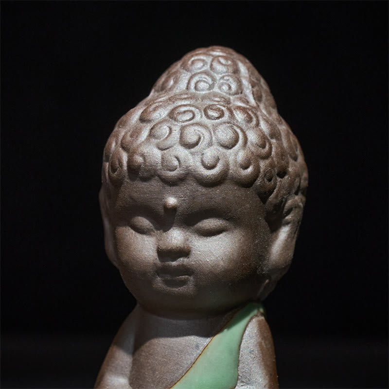 Buddha Stones, modlitwa, medytacja, odpoczywający mnich, ceramiczna figurka, spokój, dekoracja domu - image 30