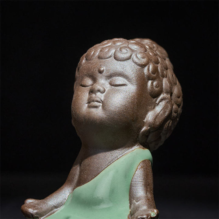 Buddha Stones, modlitwa, medytacja, odpoczywający mnich, ceramiczna figurka, spokój, dekoracja domu - image 17