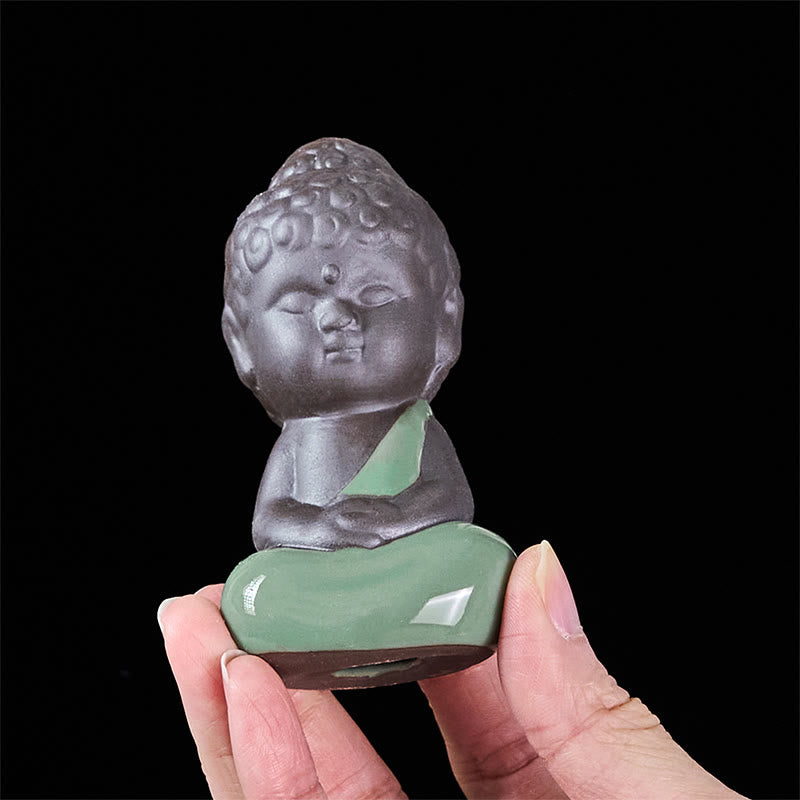Buddha Stones, modlitwa, medytacja, odpoczywający mnich, ceramiczna figurka, spokój, dekoracja domu - image 29
