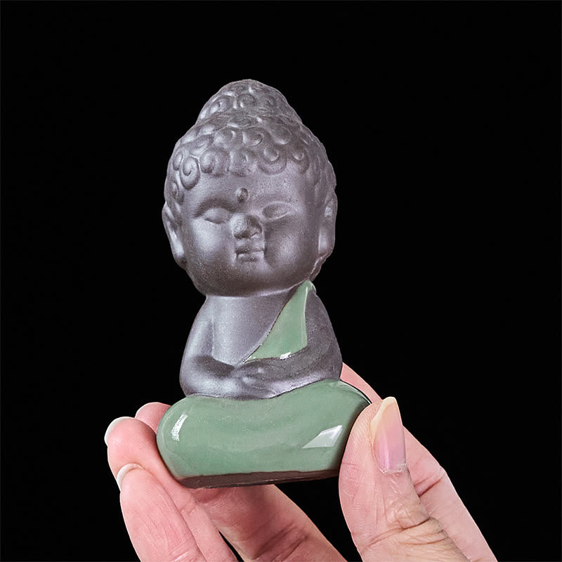 Buddha Stones, modlitwa, medytacja, odpoczywający mnich, ceramiczna figurka, spokój, dekoracja domu - image 28