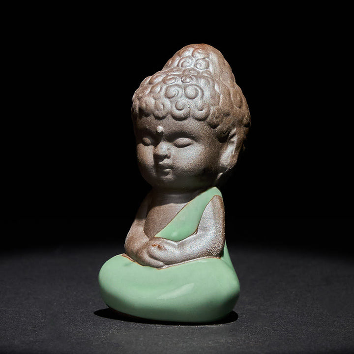Buddha Stones, modlitwa, medytacja, odpoczywający mnich, ceramiczna figurka, spokój, dekoracja domu - image 19