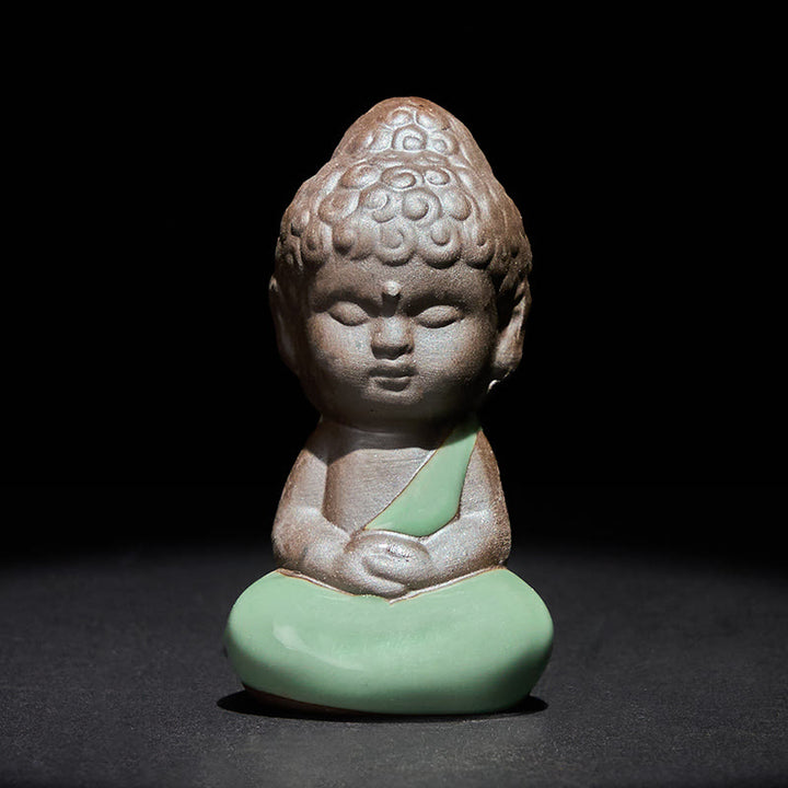 Buddha Stones, modlitwa, medytacja, odpoczywający mnich, ceramiczna figurka, spokój, dekoracja domu - Medytacja 4,5*4,5*9 cm - image 18