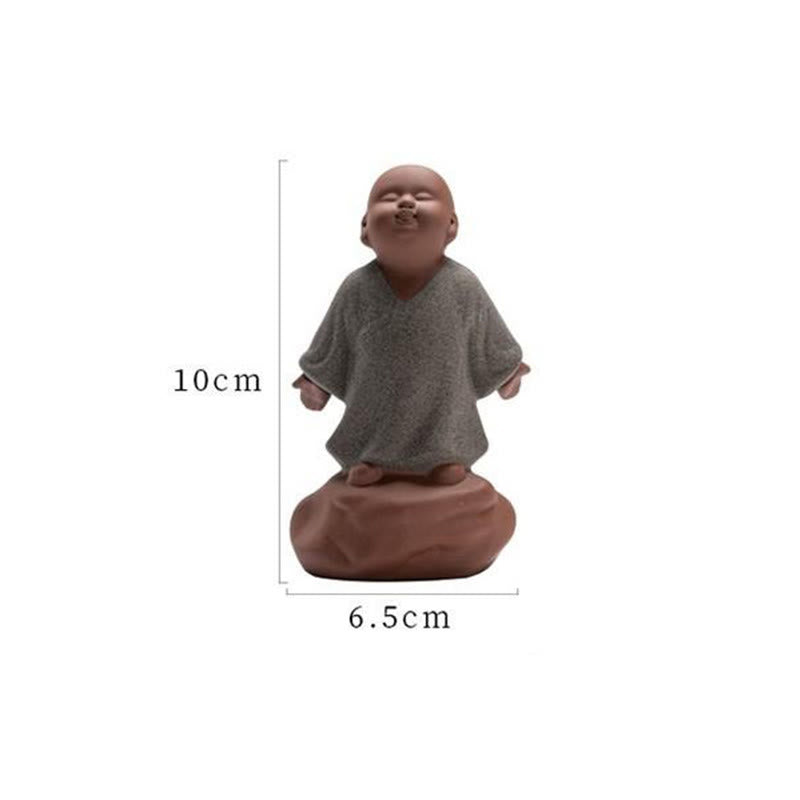 Buddha Stones patrzące w górę, odpoczywający mnich, ceramiczna figurka współczucia, dekoracja domu - image 8