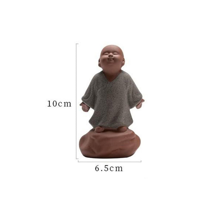 Buddha Stones patrzące w górę, odpoczywający mnich, ceramiczna figurka współczucia, dekoracja domu - image 8