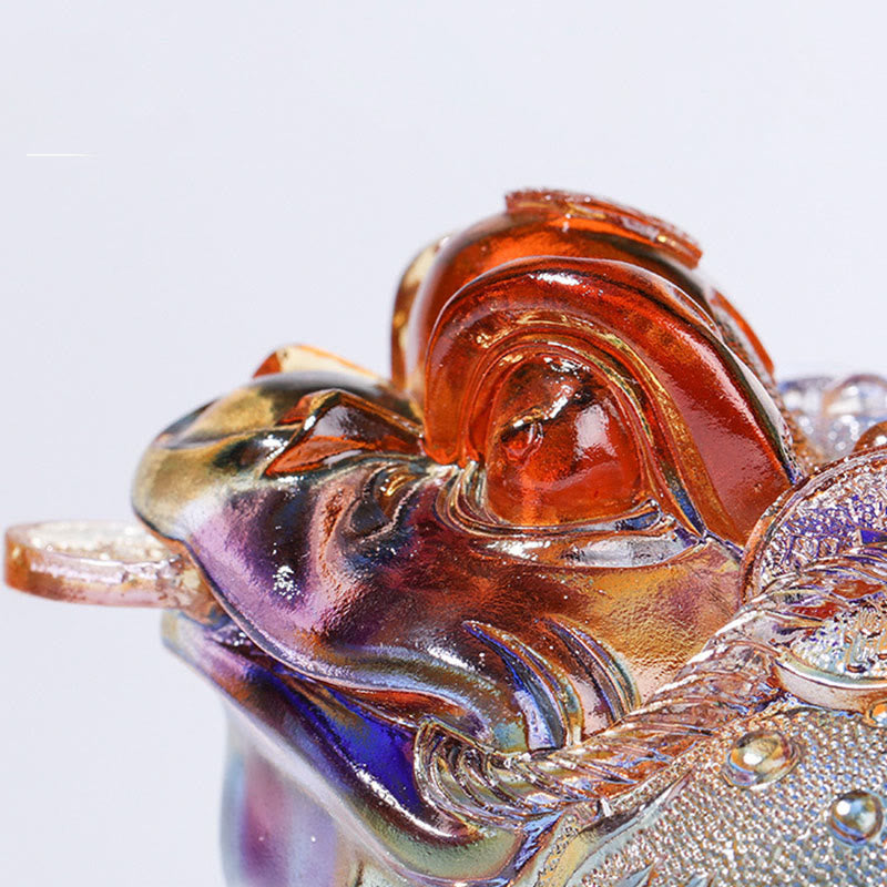 Buddha Stones, monety Feng Shui z żabą, ręcznie robione dzieła sztuki z kryształu Liuli, bogactwo, dekoracja biura domowego - image 10