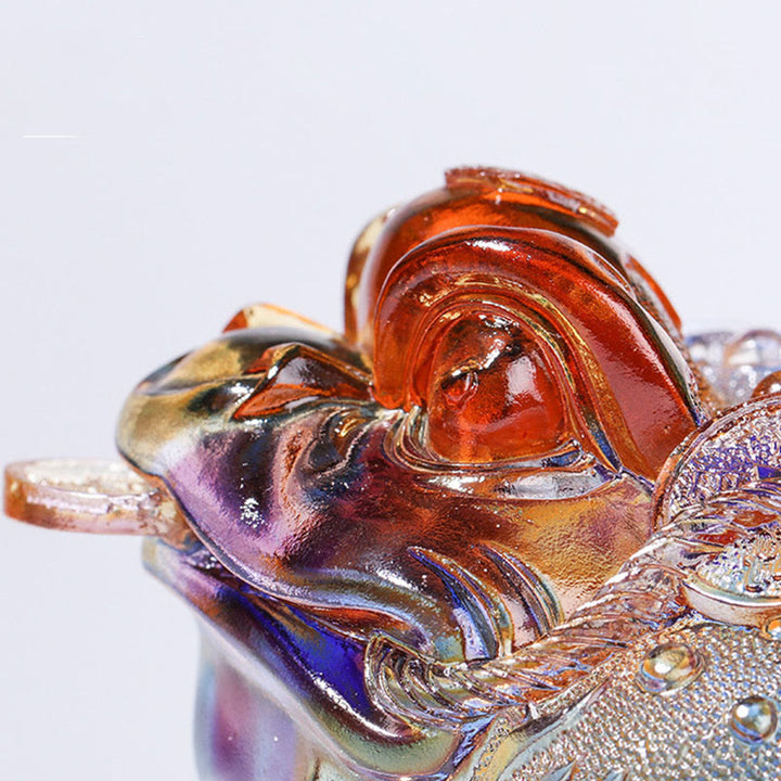 Buddha Stones, monety Feng Shui z żabą, ręcznie robione dzieła sztuki z kryształu Liuli, bogactwo, dekoracja biura domowego - image 10