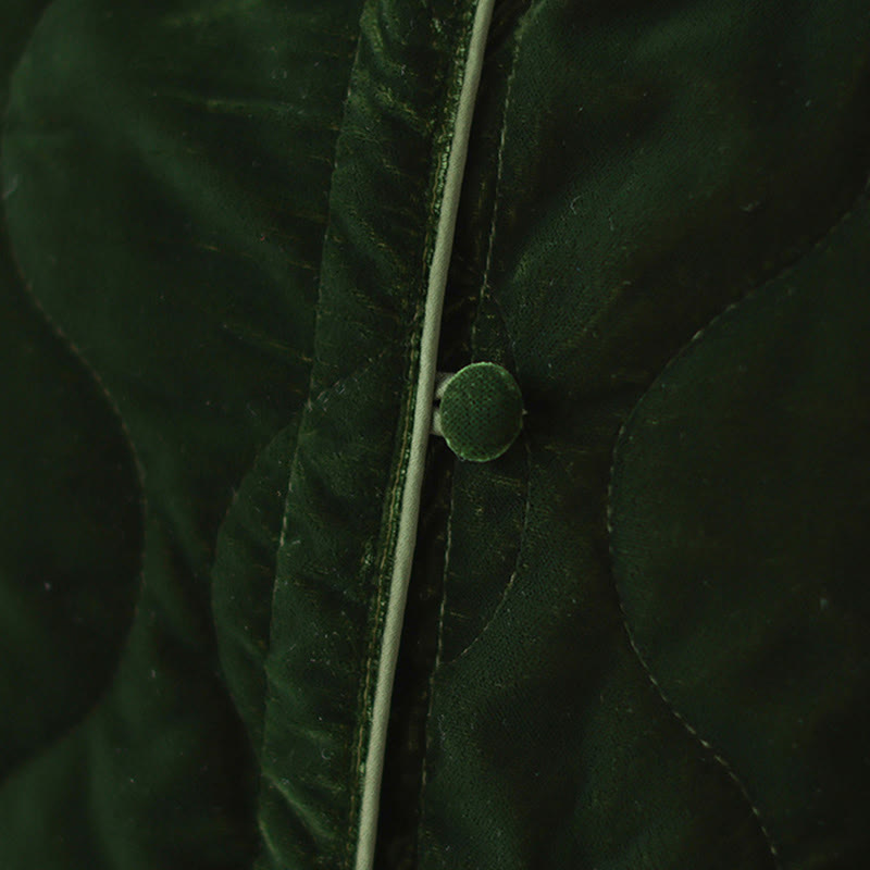 Buddha Stones, wzór diamentowy, krótka damska kurtka z długim rękawem, gruba, z kieszeniami - image 12