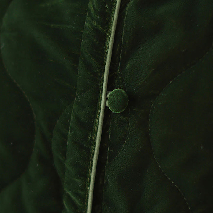 Buddha Stones, wzór diamentowy, krótka damska kurtka z długim rękawem, gruba, z kieszeniami - image 12