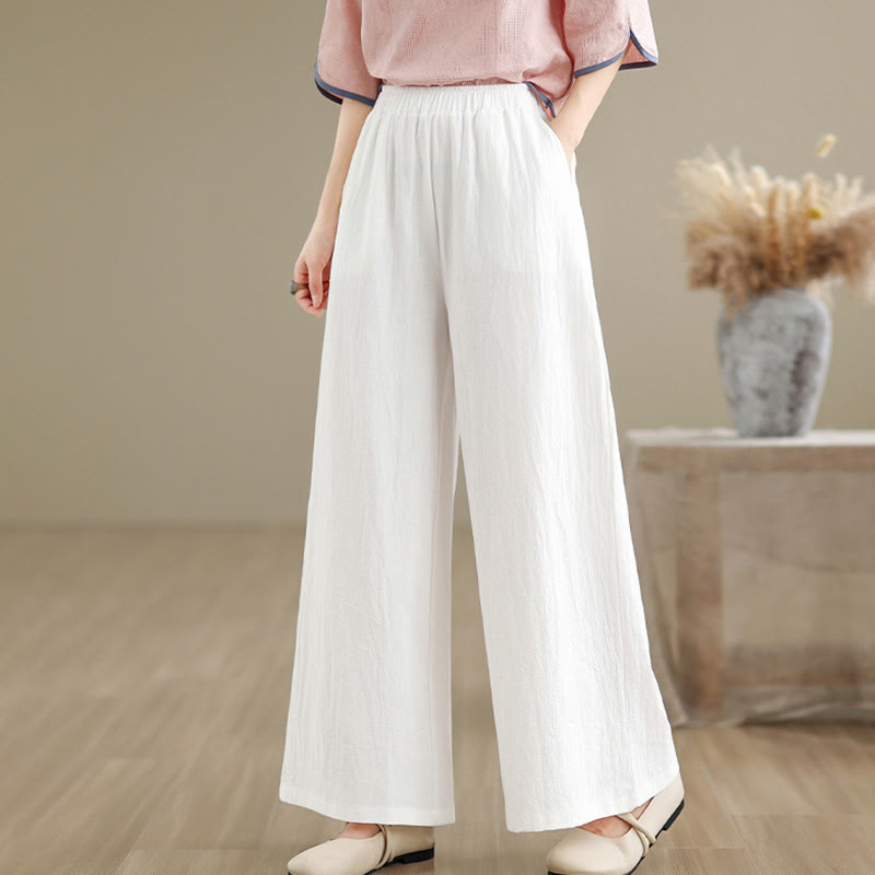 Koszula damska z długim rękawem i kieszeniami, z guzikami żaba i żakardem, z motywem Buddha Stones - Białe spodnie - US8-10，UK/AU12-14，EU40-42 (2XL) - image 22