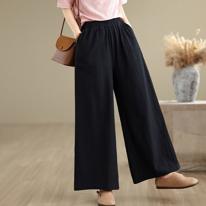 Koszula damska z długim rękawem i kieszeniami, z guzikami żaba i żakardem, z motywem Buddha Stones - Czarne spodnie - US8-10，UK/AU12-14，EU40-42 (2XL) - image 23