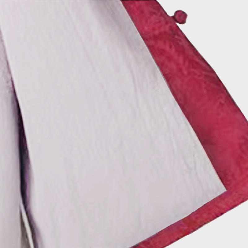 Koszula damska z długim rękawem i kieszeniami, z guzikami żaba i żakardem, z motywem Buddha Stones - image 13