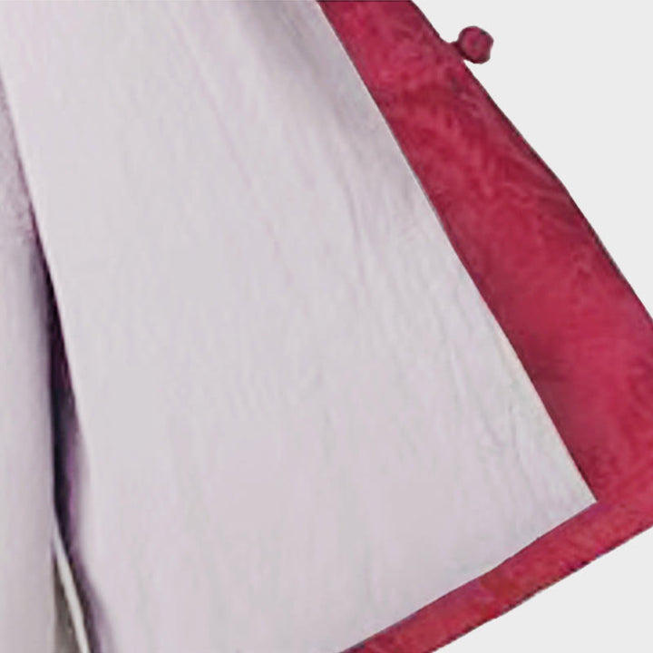 Koszula damska z długim rękawem i kieszeniami, z guzikami żaba i żakardem, z motywem Buddha Stones - image 13