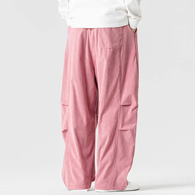 Spodnie męskie z szerokimi nogawkami i kieszeniami, zimowe, z sznurkiem ściągającym i bawełny, z motywem Buddha Stones - image 8