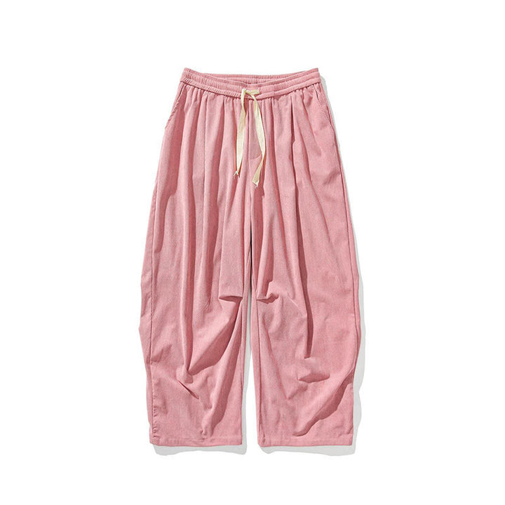 Spodnie męskie z szerokimi nogawkami i kieszeniami, zimowe, z sznurkiem ściągającym i bawełny, z motywem Buddha Stones - image 15