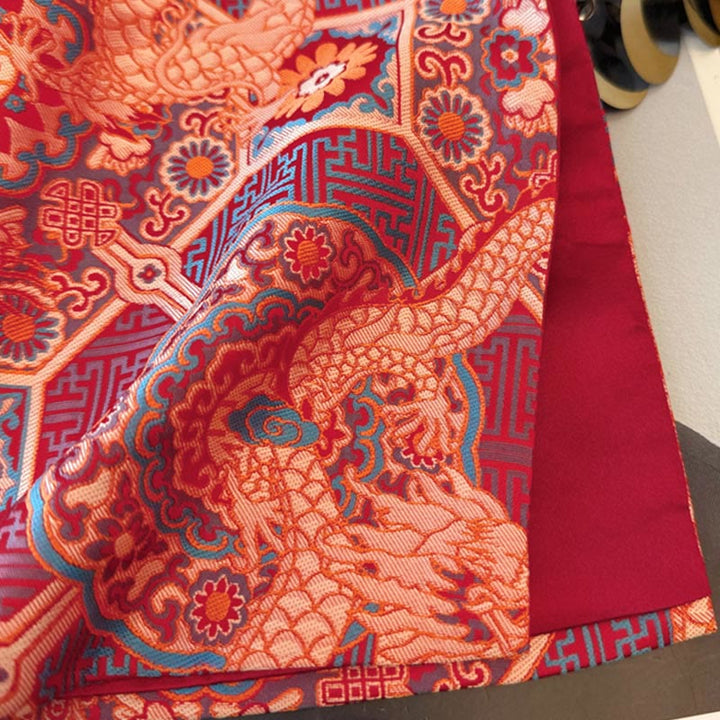 Kamizelka damska z żakardowym wzorem w kształcie żaby i kwiatu smoka z bambusa w kształcie Buddha Stones - image 7