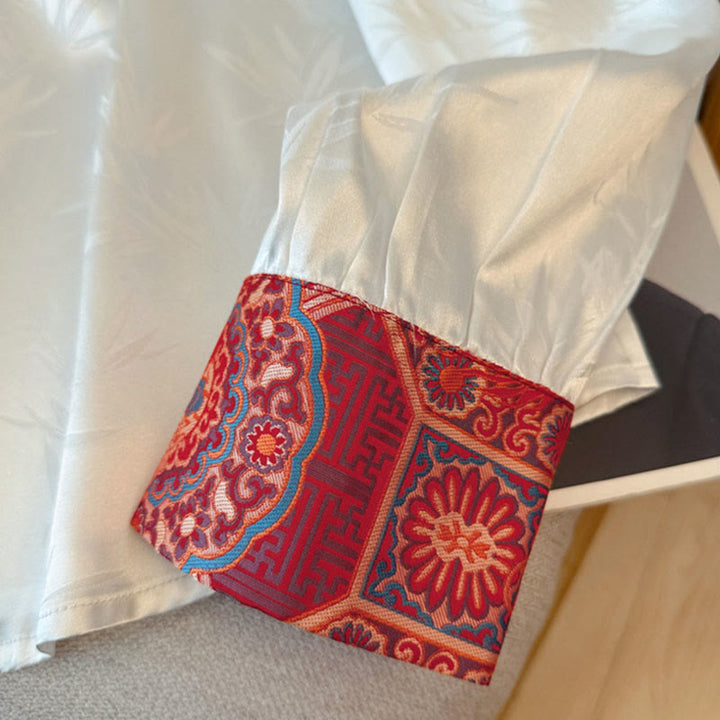 Kamizelka damska z żakardowym wzorem w kształcie żaby i kwiatu smoka z bambusa w kształcie Buddha Stones - image 12