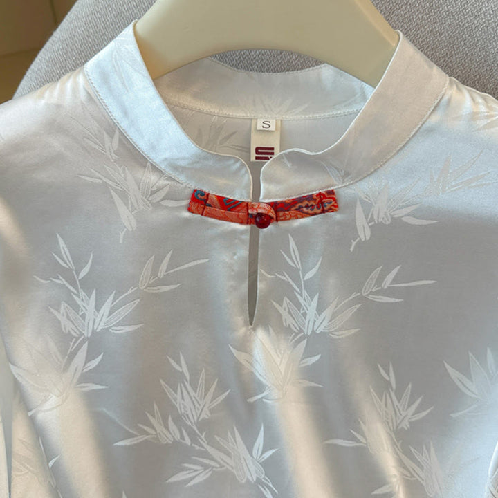 Kamizelka damska z żakardowym wzorem w kształcie żaby i kwiatu smoka z bambusa w kształcie Buddha Stones - image 10