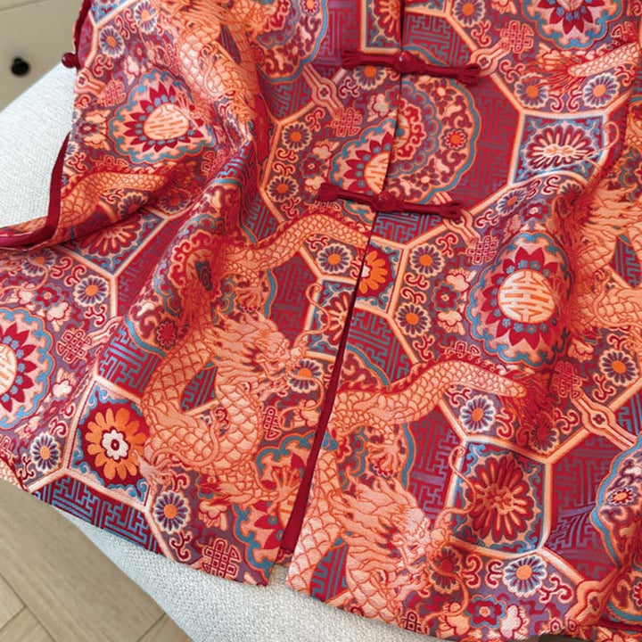 Kamizelka damska z żakardowym wzorem w kształcie żaby i kwiatu smoka z bambusa w kształcie Buddha Stones - image 5