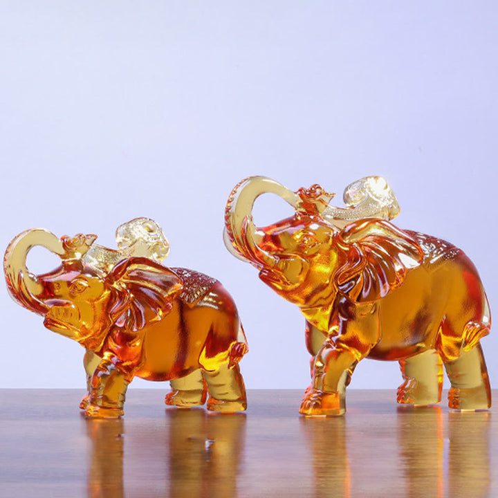 Buddha Stones, żółty kryształ Liuli, trąba słonia, góra, dół, projekt, wytrzymałość, dekoracja domu - image 21