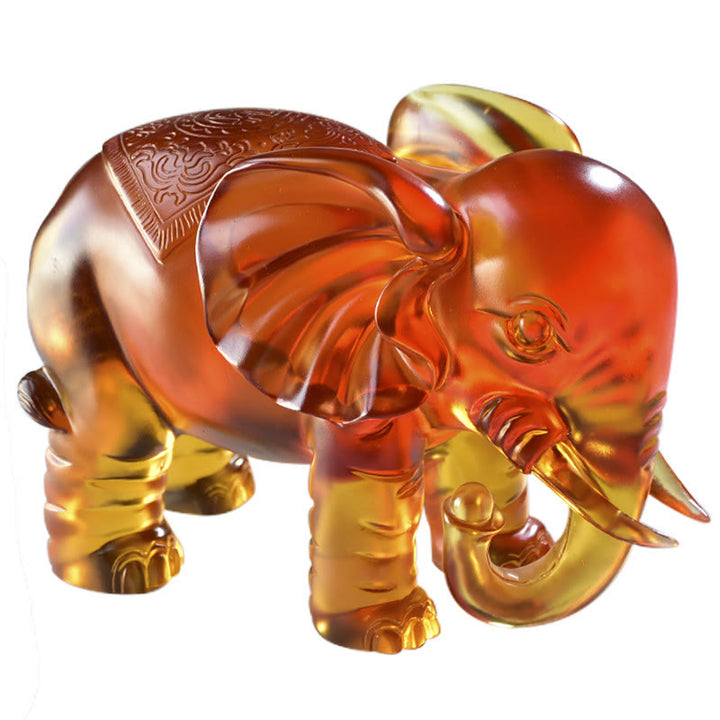 Buddha Stones, żółty kryształ Liuli, trąba słonia, góra, dół, projekt, wytrzymałość, dekoracja domu - image 23