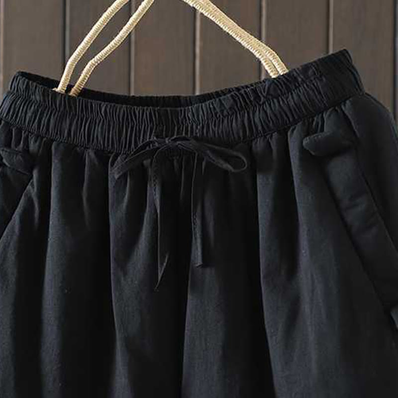 Damskie zimowe spodnie haremki z polaru ze ściągaczem i kieszeniami, z kolekcji Buddha Stones - image 11