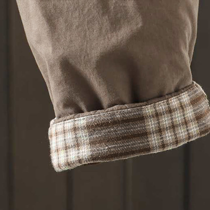 Damskie zimowe spodnie haremki z polaru ze ściągaczem i kieszeniami, z kolekcji Buddha Stones - image 9