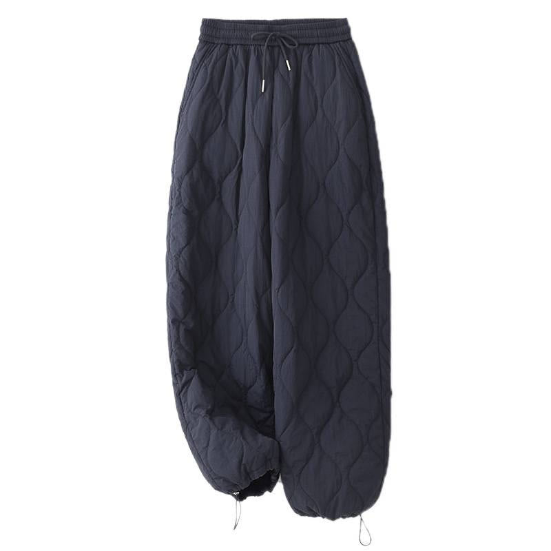 Damskie spodnie z kieszeniami i ściągaczem z kolekcji Buddha Stones z prostymi, elastycznymi mankietami i sznurkiem termicznym - image 9