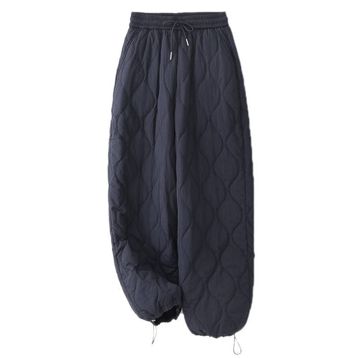 Damskie spodnie z kieszeniami i ściągaczem z kolekcji Buddha Stones z prostymi, elastycznymi mankietami i sznurkiem termicznym - image 9