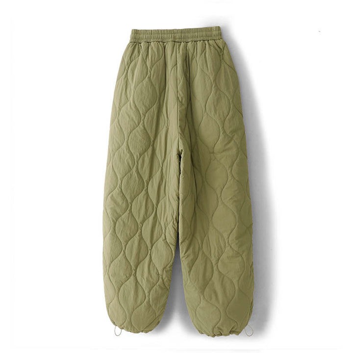 Damskie spodnie z kieszeniami i ściągaczem z kolekcji Buddha Stones z prostymi, elastycznymi mankietami i sznurkiem termicznym - image 12