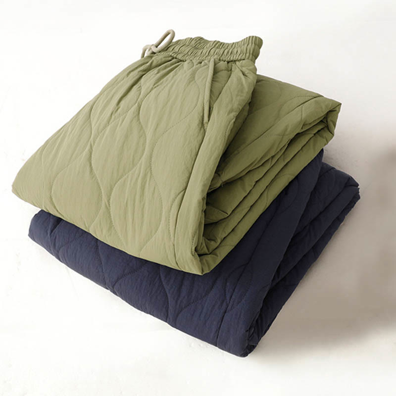 Damskie spodnie z kieszeniami i ściągaczem z kolekcji Buddha Stones z prostymi, elastycznymi mankietami i sznurkiem termicznym - image 24